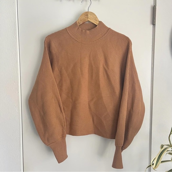 Zara Camel Ribbed Turtleneck Sweater - Picture 8 of 8